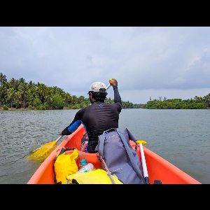 canoe in the backwaters