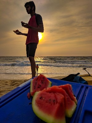 watermelon at the beach
